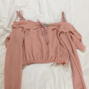SUPER CUTE Papaya Cropped Fancy Top